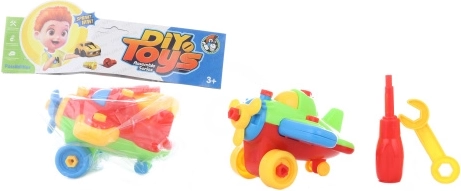 Schroefbaar plastic vliegtuig voor kinderen