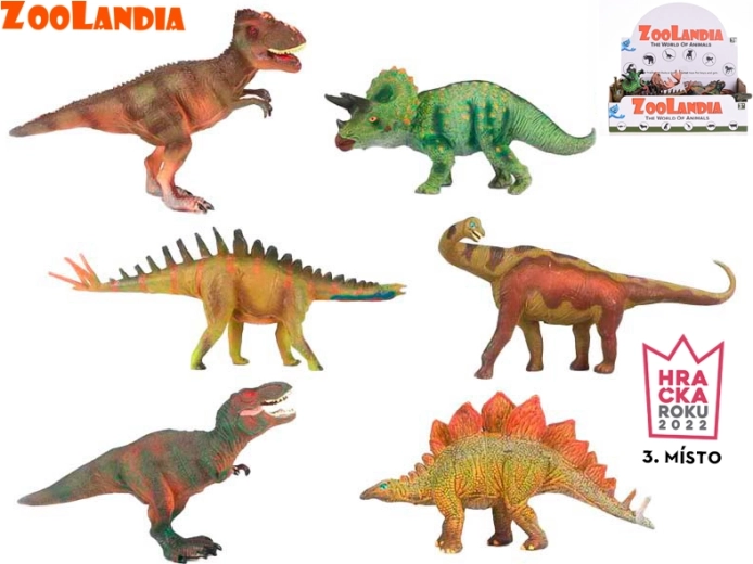 Zoolandia dinosaurusfiguren 15–18 cm, set van 6 soorten