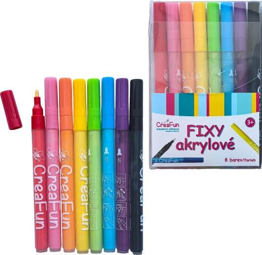 CreaFun acrylic markers 8 colors