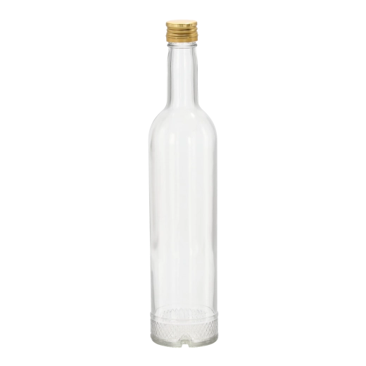 Bouteille en verre Krysztal 500 ml avec bouchon à vis