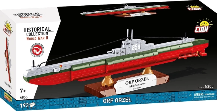 Bouwset onderzeeër ORP ORZEŁ 1:300 – 193 stenen