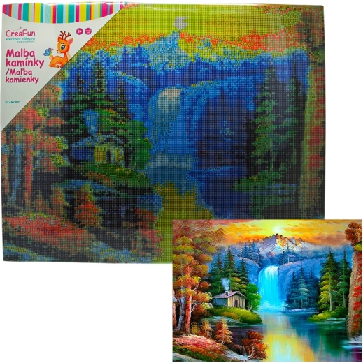 Diamantschilderen Waterval 40 × 50 cm