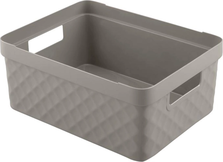 Plastic mand HEIDRUN 36 × 27 × 14 cm – mix kleuren