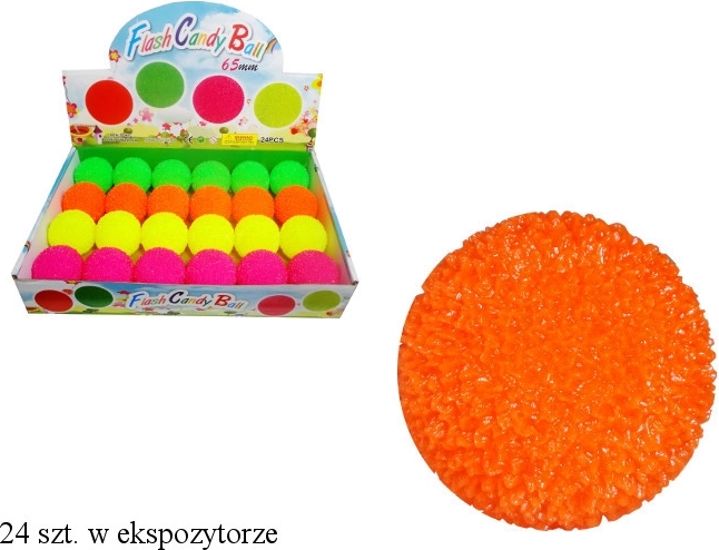 Balle en caoutchouc lumineuse à surface irrégulière