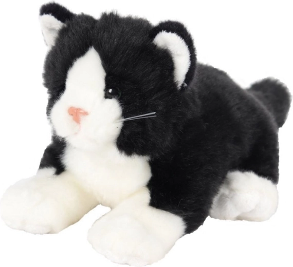 Maskot liggende kat zwart 30 cm