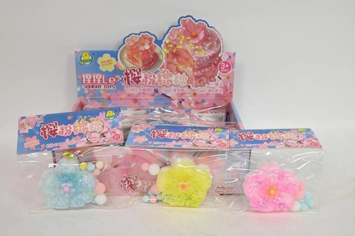 Jouet antistress à presser « gniotek » fleur (12 pcs en présentoir)