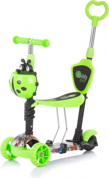 Step met duwstang Kiddy Evo 3-in-1 – Groen