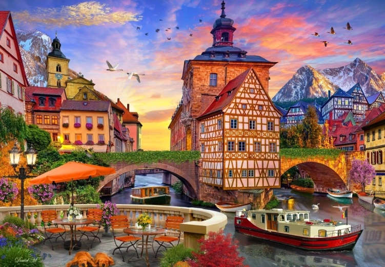 Puzzle Vieille mairie de Bamberg 1000 pièces – BLUEBIRD