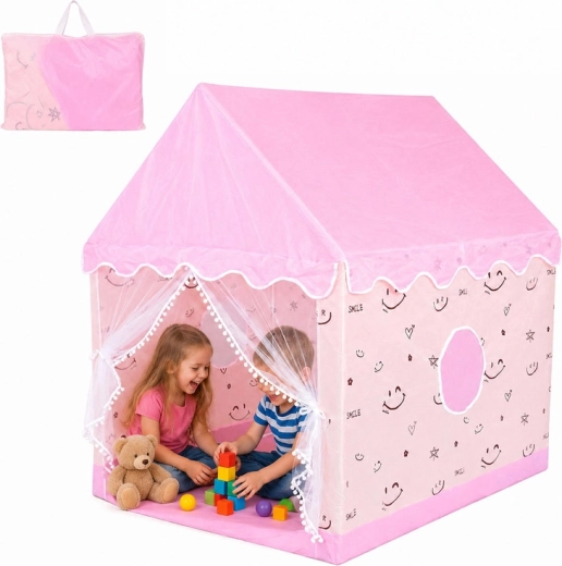 Pastel kids playhouse – play tent for girls 120 × 100 × 130 cm