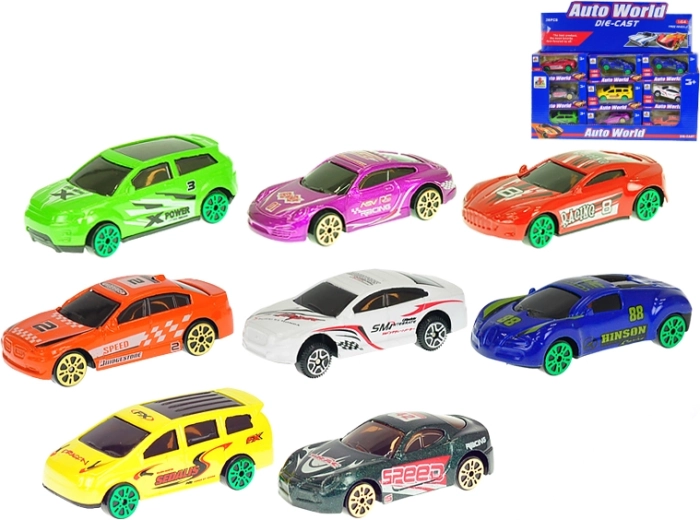 Metal racing car 7 cm, scale 1:64, freewheel