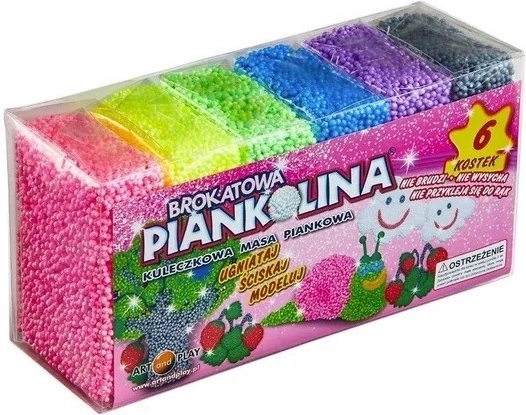 Glitterende schuim 6 kleuren