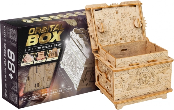 Casse-tête mécanique en bois ESCAPEWELT ORBITAL BOX – Maquette 3D