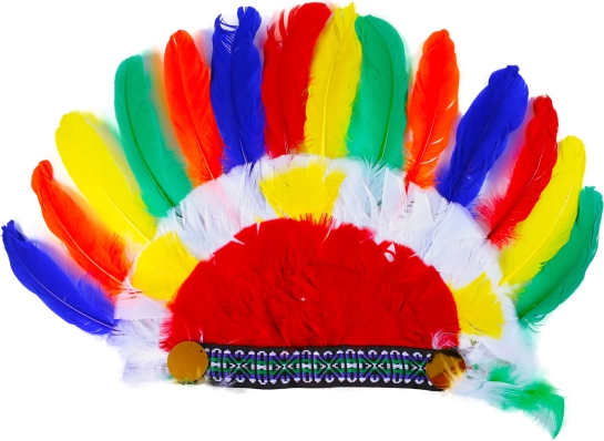 Bandeau amérindien avec plumes colorées