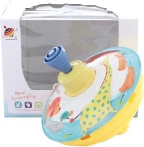 Tin Spinning Top with Animals