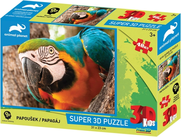 Puzzle 3D perroquet 48 pièces