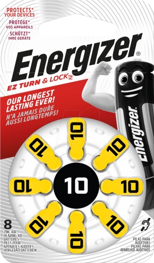 Energizer Hörgerätebatterien 10, 1,4 V, 8 Stk.