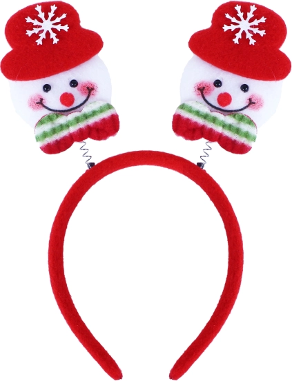 Serre-tête de Noël avec bonhommes de neige
