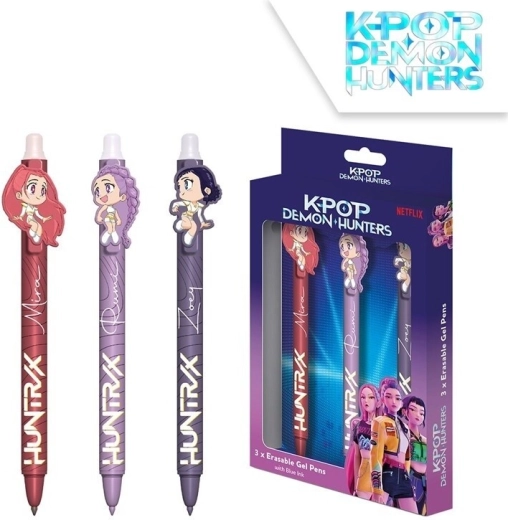 Set of 3 erasable pens K-POP Demon Hunters