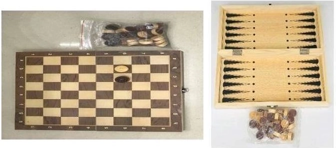 Houten dammen (warcaby) 29 × 29 cm