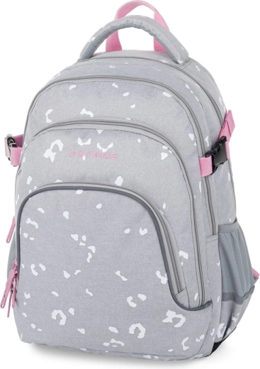 OXY Scooler student backpack grey geometric