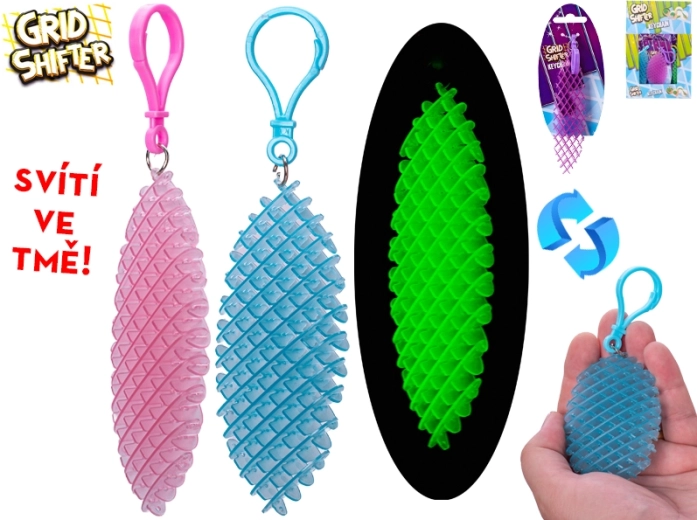 Antistress sleutelhanger Grid Shifter lichtgevend in het donker