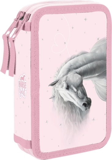 Two-layer school pencil case Horse Romantic – empty