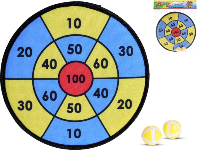 Cible à velcro 29 cm avec 2 balles