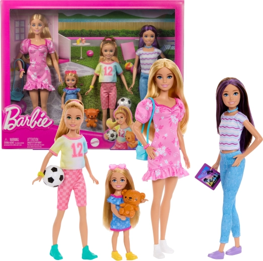 Barbie zussen – set van 4 poppen met accessoires