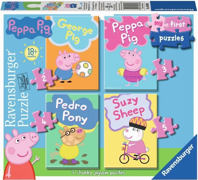 Mes premiers puzzles Peppa Pig 4-en-1 (2–5 pièces) RAVENSBURGER