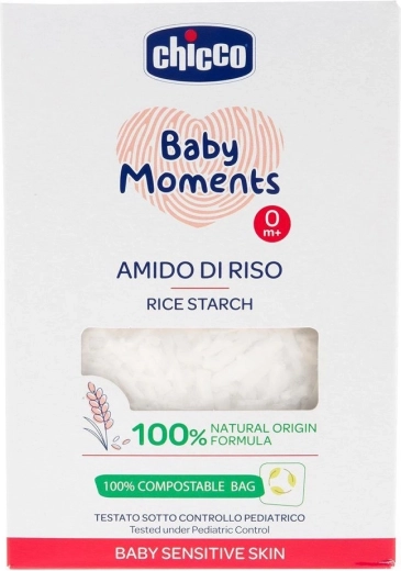 Chicco baby rice bath starch Baby Moments Sensitive 100% organic 250 g