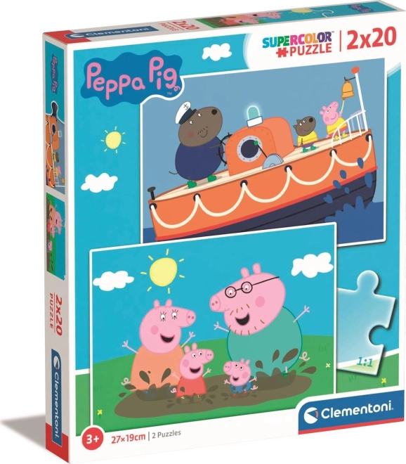 Puzzle 2x20 Pieces Peppa Pig