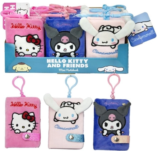 Mini Plush Notebook with Keychain