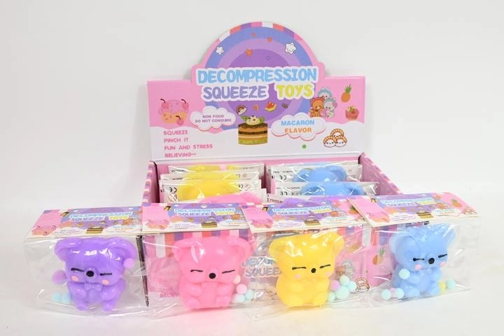 Squishy anti-stress ourson – présentoir de vente 16 pcs