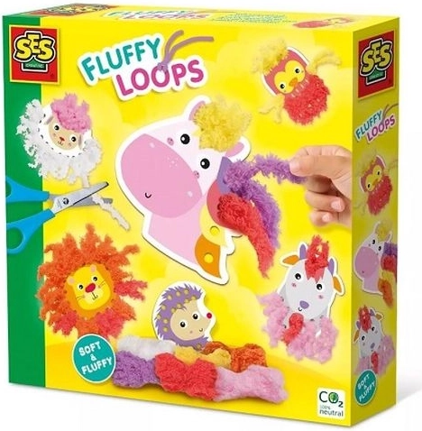 SES Creative animals to decorate with fluffy yarn