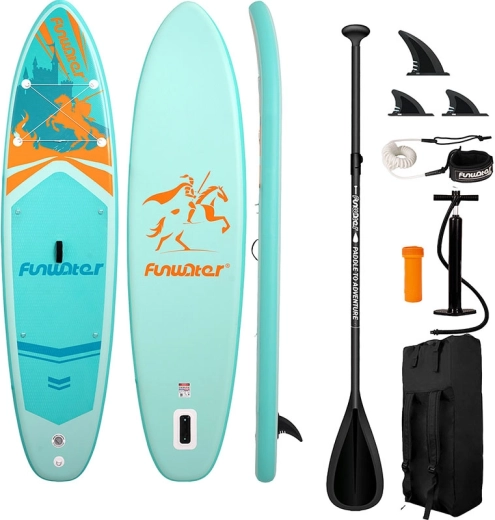 Paddleboard gonflable Funwater 350 × 86 × 15 cm – set SUP all-round (turquoise)
