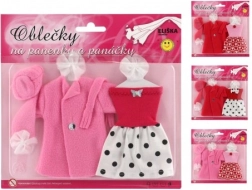 Set of Doll Clothes with Dress, Coat, and Cap
