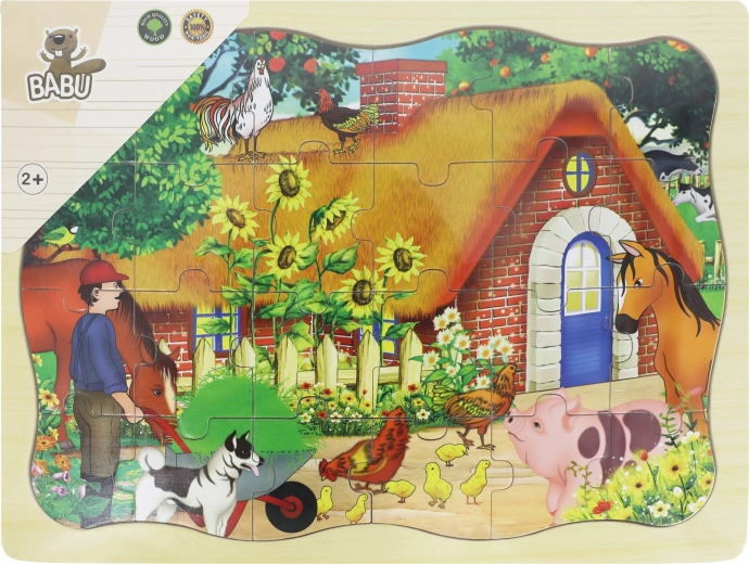 Babu puzzle en bois maisonnette 24 pièces