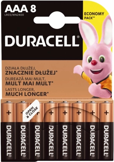 Mikrobatterien AAA DURACELL Basic, 8 Stk.