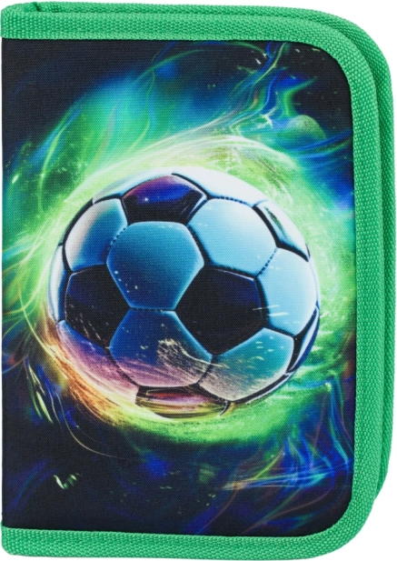 BAAGL School Pencil Case Single-Compartment Football Ball Green