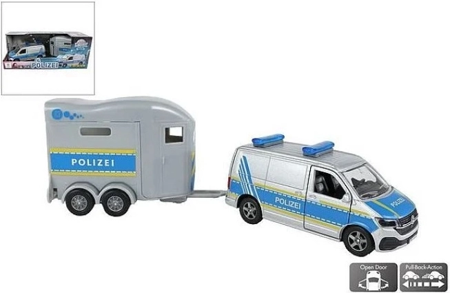 Politie-VW met aanhanger voor paardenvervoer