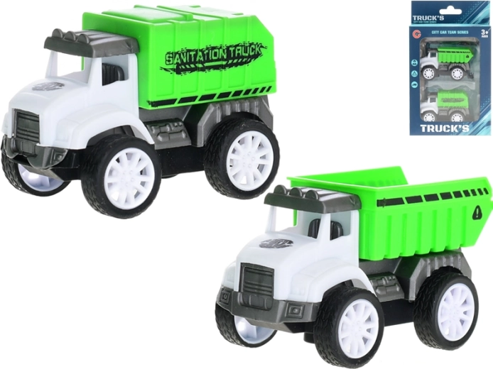 Set of cleaning toy cars 7.5 cm with pull-back action, 2 pcs