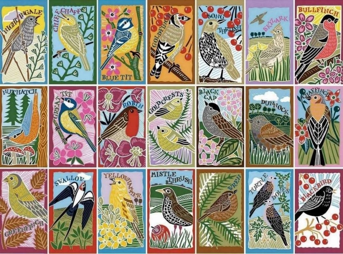 Puzzle Gibsons RSPB : passereaux britanniques 1000 pièces