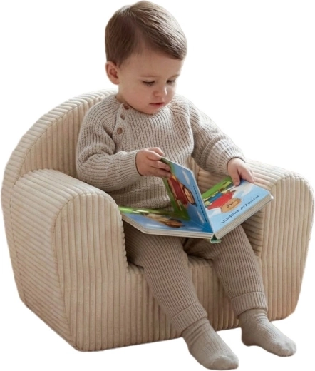 New Baby children’s corduroy armchair – cream
