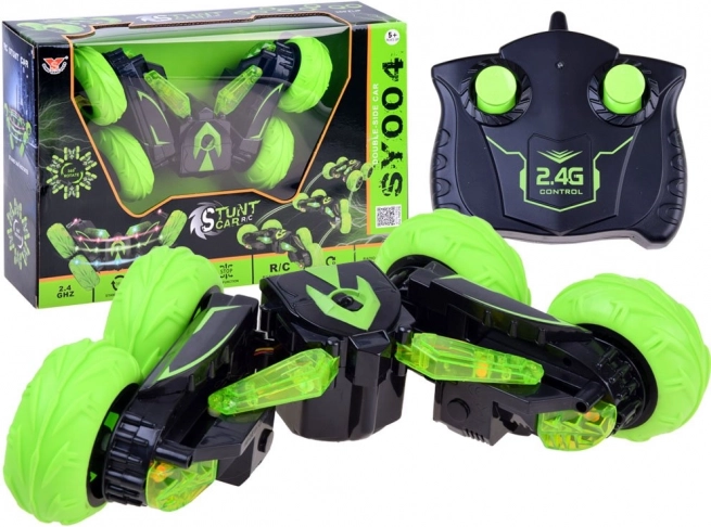 2.4 GHz Remote-Control Stunt Car – Green – Green