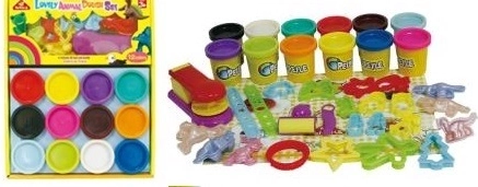 Creative modeling clay set for kids – 12 tubs and accessories