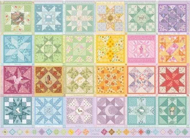 Puzzle cobble hill embroidered blanket: star seasons 1000 pieces