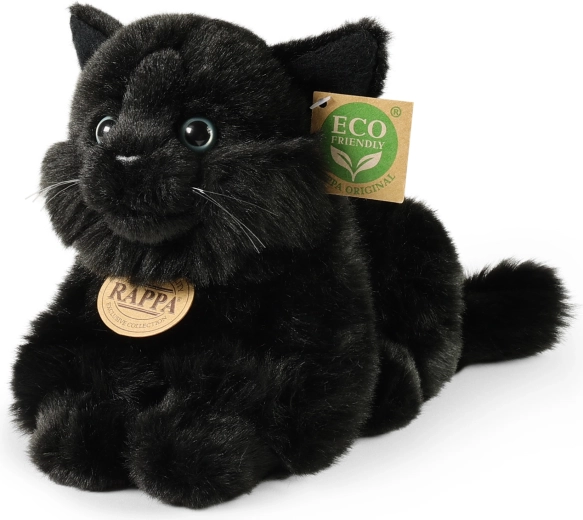 Plush Cat Black 22 cm eco friendly