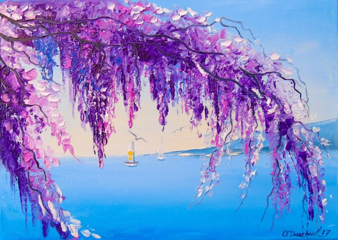 Wisteria by the Sea Puzzle 1000 Pieces ENJOY
