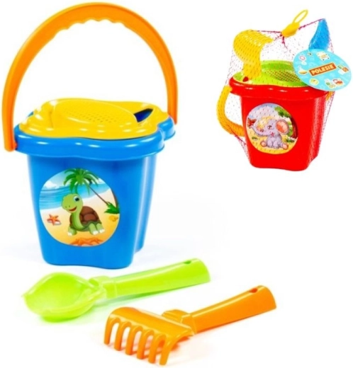 Set de sable avec seau en forme de fleur – moyen