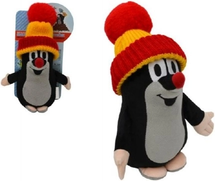 Mole with red–yellow hat plush toy 15 cm